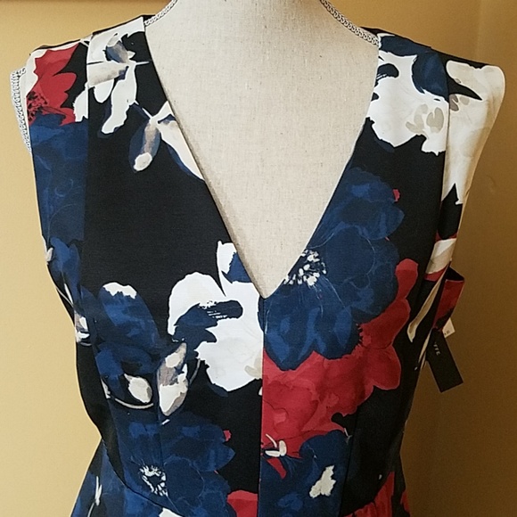 NWT Cynthia Steffe Elodie Floral V Neck Dress 6 - Picture 4 of 8